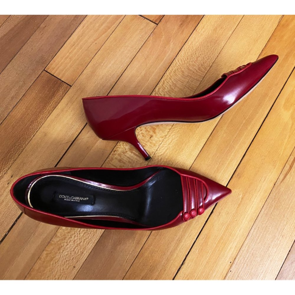 "Dolce & Gabbana" Leather, Heel, Red Shoes Size 40 - Picture 6 of 6